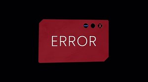 3D Error Sign Rotating on a Transparent Background. Seamless Loop. 4K