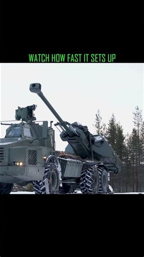 The ARCHER Sets Up and Fires Two 155mm Rounds #military #engineering #machines