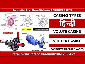 ( हिन्दी ) WORKING & TYPES OF CASING IN CENTRIFUGAL PUMP - VOLUTE AND VORTEX CASING- ANUNIVERSE 22