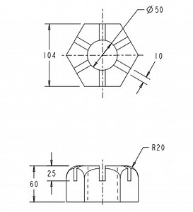 HOW TO DESIGN CASTLE NUT IN SHOCK ASSEMBLY USING PTC CREO