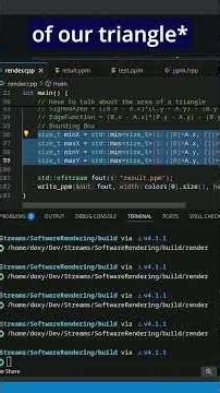 Triangle Drawing (1/2) #rasterization #cpp #gamedev #vtuber