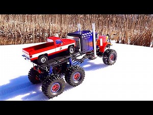 iCE ROAD TRUCKiNG - OPTIMUS 6x6x6 ATTEMPTS Delivery a CLASSIC CHEVY TRUCK | RC ADVENTURES