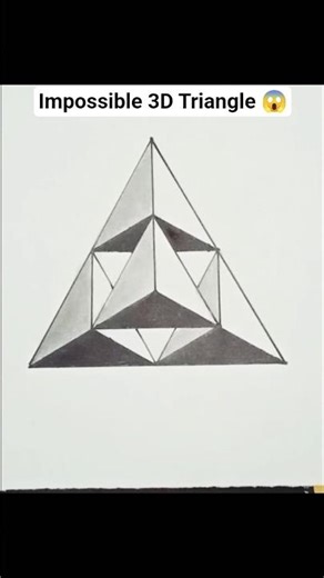 3D Impossible Triangle in 25 Seconds 😱 | Satisfying Illusion Art #shorts