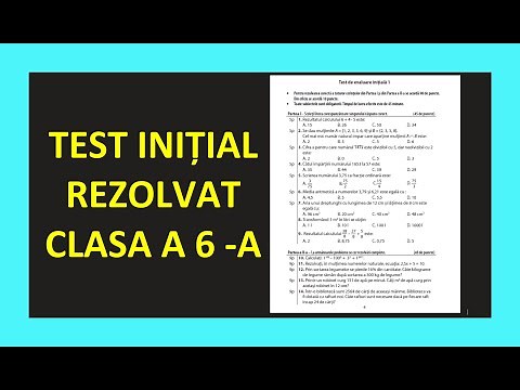 Test initial matematica clasa 6 exercitii cu puteri suma lui Gauss formula arie fractii zecimale