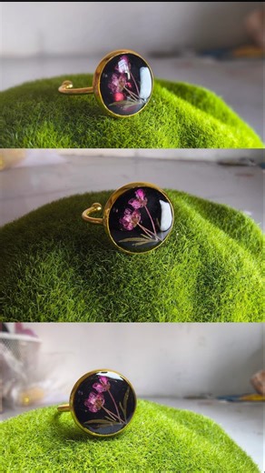 Resin ring with real flower preservation.Dm 8072750438 for any resin related gifts.#resin #keychain
