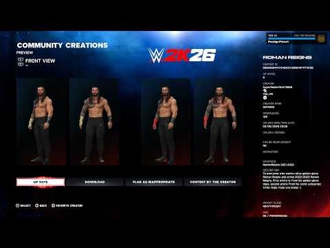 WWE 2K26 - How To Download Custom Attires For Roman Reigns (PS5)