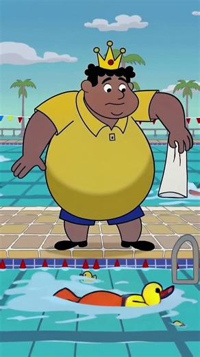 He finished his swim. The rubber duck agrees. 🦆👑😂 #KandoKings #shorts #cartoon #aicomedy #memes