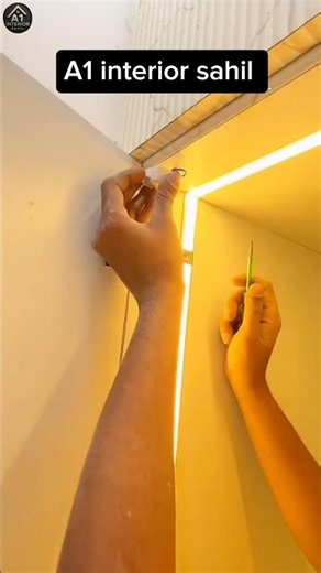 automatic profile light || light in wardrobe #homedecor #viral #shorts