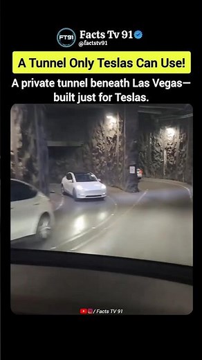Elon Musk’s Underground Tesla-Only Tunnel in Las Vegas! 😳🚗🔻
