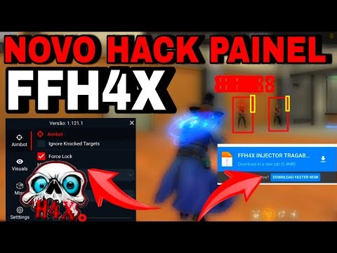 NOVO HACK ANT BAN PAINEL FFH4X INJETOR LINK DIRETO DOWNLOAD MOD MENU 100% HS FFH4X ATUALIZADO