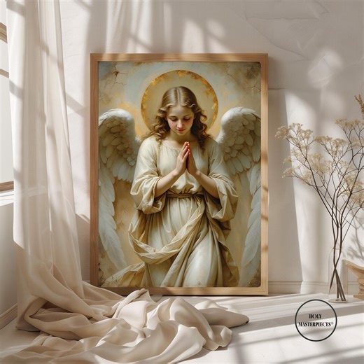 Guardian Angel Print | Christian Art Wall Decor (digital Download) - Etsy