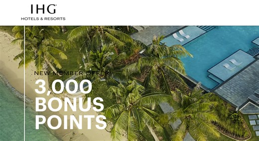 OFFER EXTENDED: Earn 3,000 bonus points for joining IHG One Rewards and completing your first stay - Frequent Flyer Bonuses
