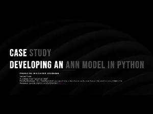 Case Study on ANN Model - Financial Machine Learning | SRM