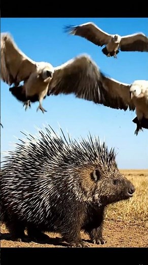 African Porcupine’s Explosive Quill Attack | Real Wildlife Showdown #animals #wildlife #nature