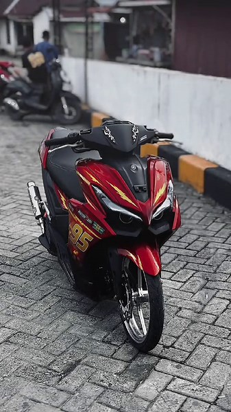 sabi juga nih konsep McQueen🥶🙏🏾 #mcqueenedit #aeroxmodifikasi #aeroxalpha #aeroxring17 #jackstorm