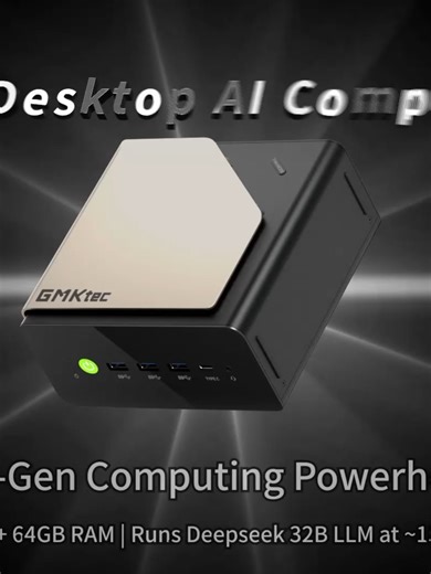 Check out the EVO-T1 mini supercomputer! Titan-level power in a compact cube. 16 cores, 16 threads, Intel Arc 140T GPU, and a built-in 32B local AI model—perfect for AI tasks. Four-screen output, multiple ports, instantly turns your desk into an AI workstation. Where would you set it up? Drop a comment! #gmktec #minipc #2026newyear #aipc #gmktecevot1