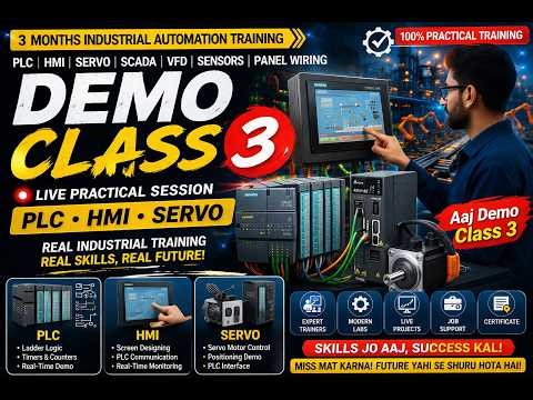 Demo Class 3 | PLC HMI Servo Demo | Industrial Automation Practical Training