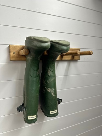 Wall Mounted Wellington Boot Storage Rack- Dark Oak - Etsy UK