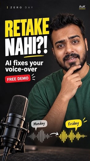 Fix Your Voice-Over Without a Retake?! | Free AI Demo (AuK)