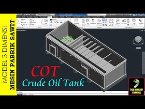 model 3d crude oil tank (cot) mesin pabrik sawit