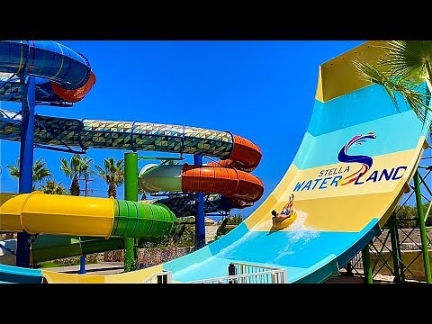 Water Slides at Stella Waterland in Crete, Greece (Stella Palace)