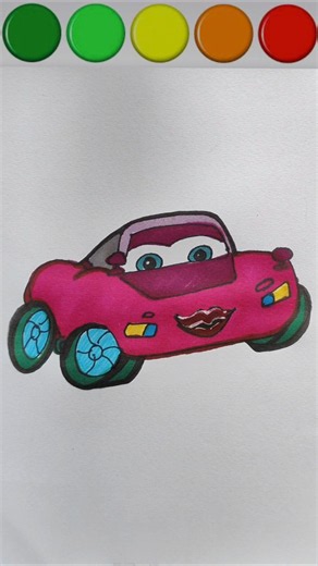 How to draw Lightning McQueen Car step by step drawing #shorts #drawing #mcqueen #car