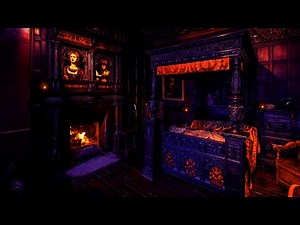 Cozy Royal Bedroom Fireplace and Candles | Cozy Bedroom Ambience