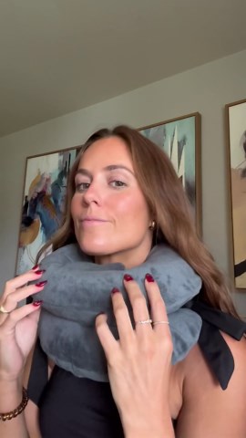 Travel Neck Pillow - The Inflatable Travel Pillow With Dual Adjustable Zones & Chin Rest | Super Cozy Airplane Pillow With Excellent Neck Support | Washable Cover | Neck Pillows For Travel