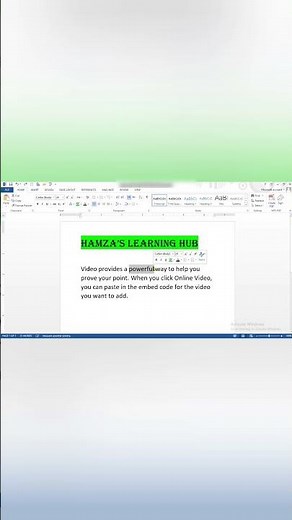 how to insert a Hyperlink in ms word | Create a Hyperlink in Microsoft word in hindi #shorts