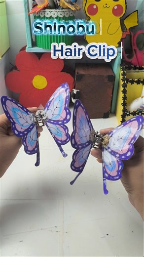 Diy Shinobu Butterfly 🦋 clip || #diy #craft #animecrafts #shinobu #demonslayer #viral #shorts