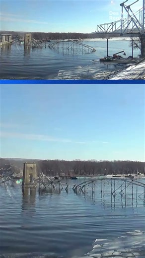 Lansing, Iowa bridge demolition, see moment historic bridge over Mississippi River implodes
