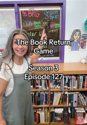 2.10.26📚S3E127📚 The one with a brief spine label intermission #bookreturngame #librarian #middleschool #reading #books