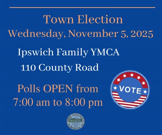 1.1K views | Vote at the YMCA next Wednesday! | Town of Ipswich MA | Facebook
