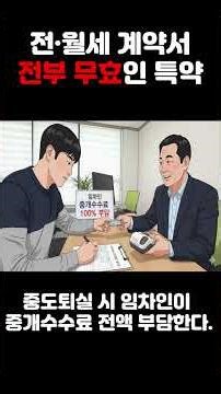 전.월세 계약서 전부 무효인 특약 #전세 #월세 #특약