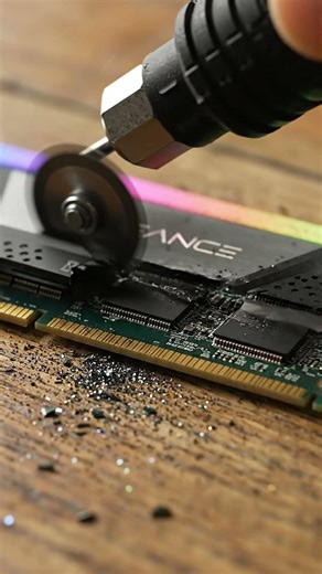 Cutting My Corsair Vengeance RAM in HALF Was CRAZY 😱✂️ #corsair #vengeance #ddr5 #hardware #pcgaming