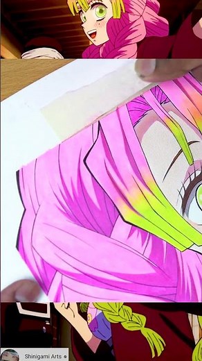 Mitsuri & Tanjiro Drawing | Kimetsu no Yaiba #kimetsunoyaiba #demonslayer #shorts