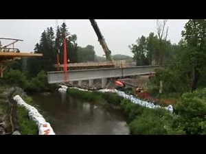 Installing bridge girders on the BAR