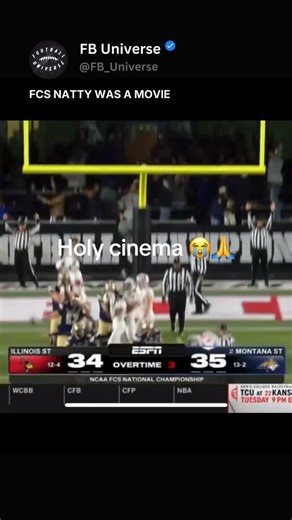 Football Universe on Instagram: "This entire game was pure cinema. Small schools, massive heart. The road to the FCS title isn’t given; it’s earned in the trenches. This is what playing for the name on the front of the jersey looks like.#FCS #FCSChampionship #CollegeFootball #NCAAFootball #RoadToFrisco #FCSPlayoffs #FootballEdits"