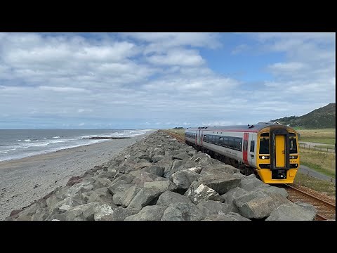 tfw Class 158 DMU's on the Cambrian Coast - Tywyn, Barmouth etc & 97302 + 97903 Network Rail Train