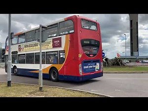 Buses in Luton Airport May 2022