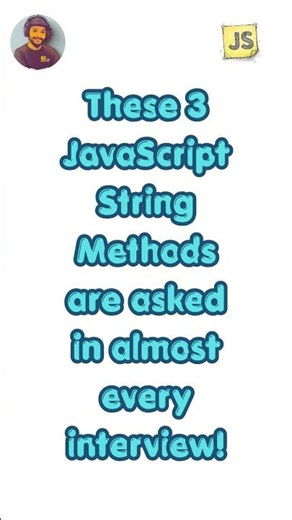 These 3 JavaScript String Questions are asked in almost every interview! #shorts #js