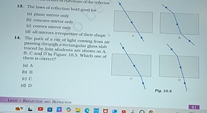 The laws of reflection hold good for(a) plane mirror only(b) ... | Filo