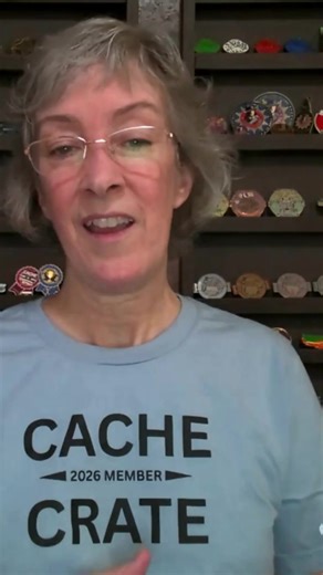 Six-part Cache Crate geocoin series — how to collect | Cache Advance