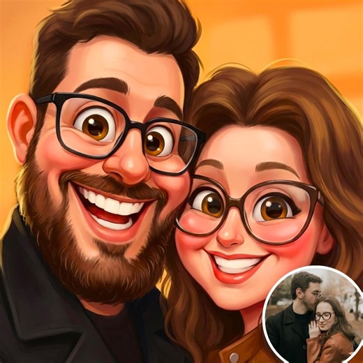Custom Caricature Portrait, Personalized Cartoon Illustration (digital Download) - Etsy