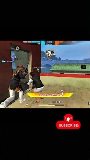 1vs4 real gameplay🥵 in free fire 🔥 #Samar_Gamer☠️