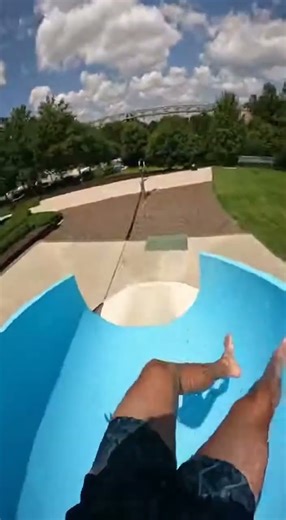 This ride ended in shock instead of a splash 😱 #WaterSlideFail #POVFall #Shocking