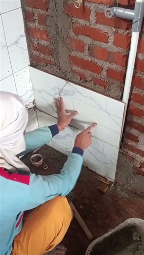 bathroom wall ceramic installation process
