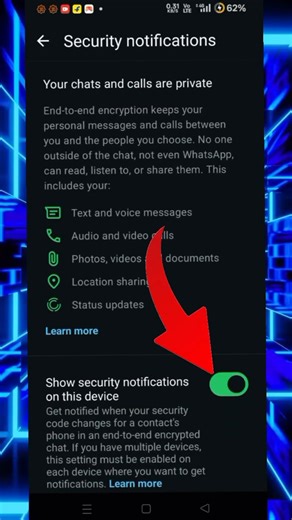 WhatsApp Security Notifications | Full Guide 2026 On Kaise Kare 🔒#shorts WhatsApp hacking security