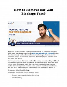 How to Remove Ear Wax Blockage Fast - SlideServe