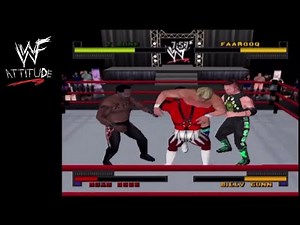 WWF Attitude — Three on One Handicap Match (N64)
